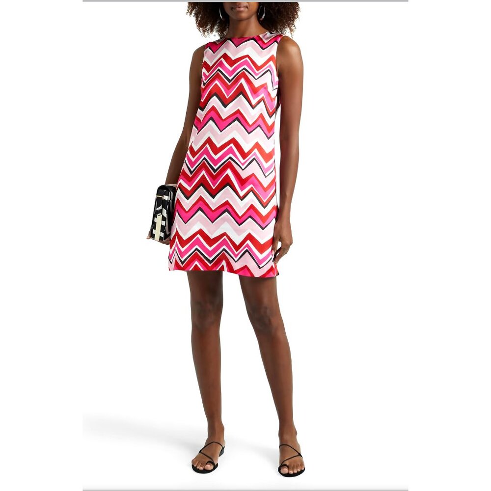 M MISSONI Pink Zigzag Mini Dress IT 40 / US 4